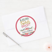 Zuhause gebackenes Weihnachtsgeschenk aus Ihrer Kü Runder Aufkleber (Umschlag)