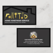 Zuhause Gebäude Roof Handyman Frame Visitenkarte (Vorne/Hinten)
