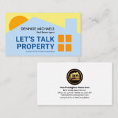 Zuhause Gebäude Silhouette Sunrise Sky Visitenkarte (Vorne/Hinten)