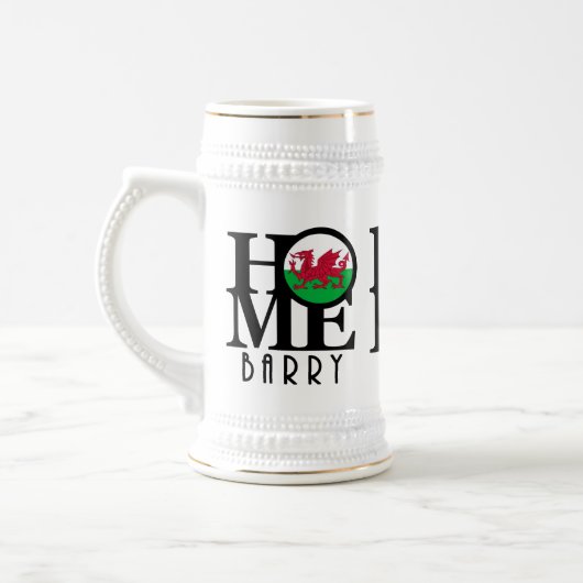 ZUHAUSE GEBOREN LIEBE Barry Wales Bierglas (Links)