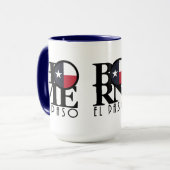 ZUHAUSE GEBORENE LIEBE El Paso Texas Tasse (Vorderseite Links)