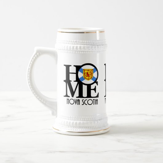 ZUHAUSE GEBORENE LIEBE Nova Scotia Bierglas (Links)
