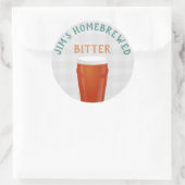 Zuhause-gebrautes Bitter Runder Aufkleber (Tasche)