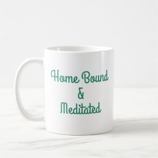 Zuhause gebunden und vermittelt kaffeetasse