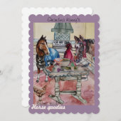 Zuhause-gemachte Pferdekarossen Feiertagskarte (Vorne/Hinten)