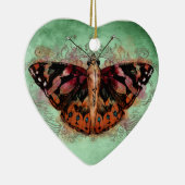 Zuhause - gemalte Dame Keramikornament (Rechts)