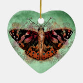 Zuhause - gemalte Dame Keramikornament (Hinten)