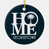 ZUHAUSE Georgetown South Carolina Keramik Ornament (Vorne)