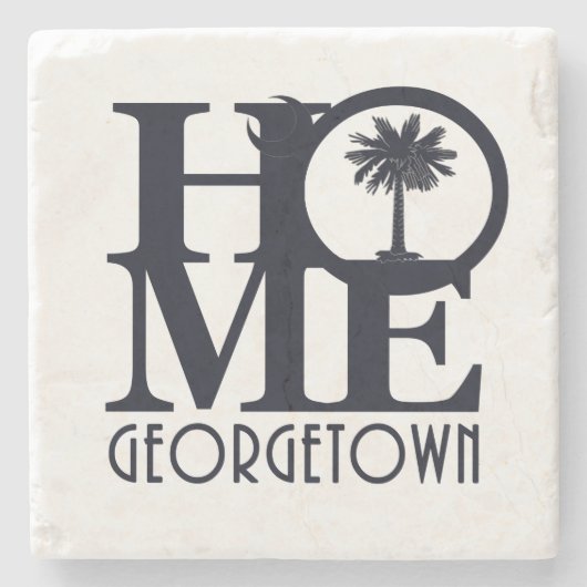 ZUHAUSE GeorgetownSC Steinuntersetzer (Vorderseite)