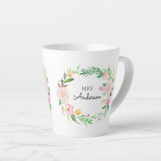 Zuhause-Geschenke für Lehrer - Rosa Tasse für Blum (Rechte Ecke)