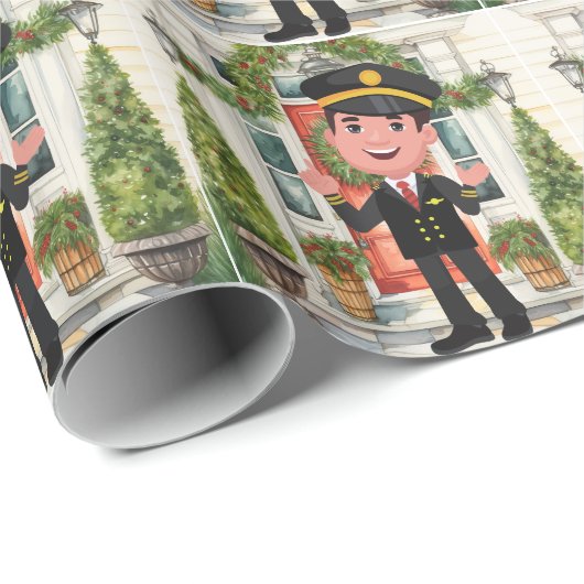 Zuhause Geschenkpapier (Rolleneckpunkt)