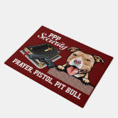 Zuhause geschützt durch ... fußmatte (Schrägansicht)