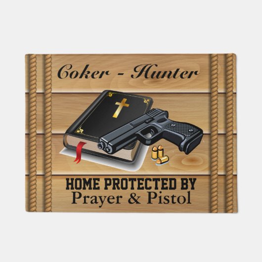 Zuhause geschützt durch ... fußmatte (Vorderseite)