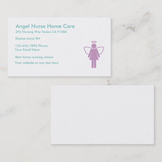 Zuhause-Gesundheits-Krankenpflege-Geschäfts-Karten Visitenkarte (Vorne/Hinten)