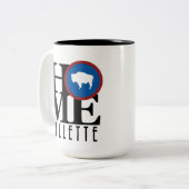 ZUHAUSE Gillette WY 15oz Zweifarbige Tasse (Vorderseite Links)