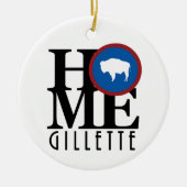 ZUHAUSE Gillette Wyoming Keramik Ornament (Vorne)