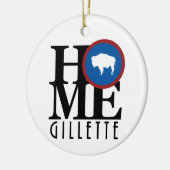 ZUHAUSE Gillette Wyoming Keramik Ornament (Links)