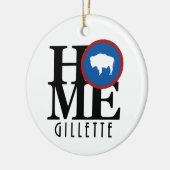 ZUHAUSE Gillette Wyoming Keramik Ornament (Links)