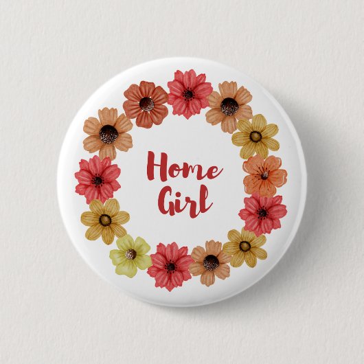 Zuhause Girl Button (Vorderseite)