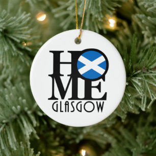 ZUHAUSE Glasgow Scotland Keramik Ornament
