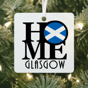 ZUHAUSE Glasgow Scotland Ornament Aus Metall
