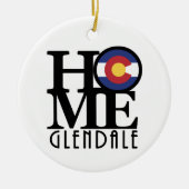 ZUHAUSE Glendale Colorado Keramik Ornament (Vorne)