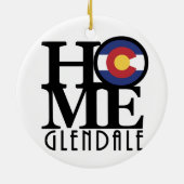 ZUHAUSE Glendale Colorado Keramik Ornament (Hinten)