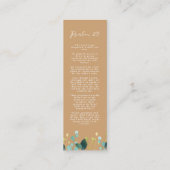 Zuhause Going Celebration of Life Funeral Lesezeic Mini Visitenkarte (Rückseite)