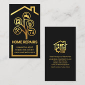 Zuhause Gold Handyman Tools Tree Visitenkarte (Vorne/Hinten)