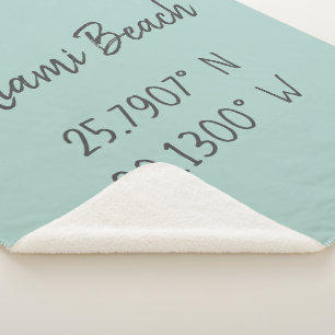 Zuhause GPS koordiniert Längengrad Latitude Miami Sherpadecke