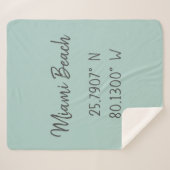 Zuhause GPS koordiniert Längengrad Latitude Miami Sherpadecke (Vorderseite (Horizontal))