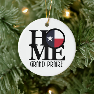 ZUHAUSE Grand Prairie Texas Keramik Ornament