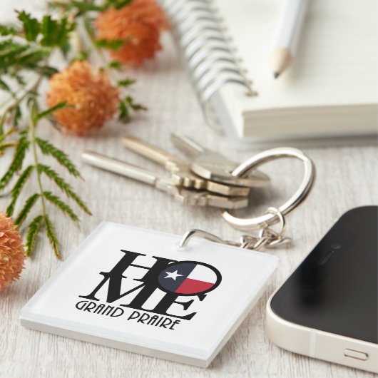 ZUHAUSE Grand Prairie Texas Schlüsselanhänger (Vorderseite rechts)