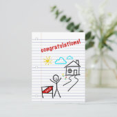 Zuhause Gratulationen Notizbuch-Skizzen Postkarte (Stehend Vorderseite)