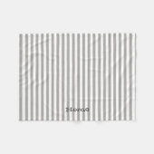 Zuhause Grau-White Stripe Fleece Blanket (Vorderseite (Horizontal))