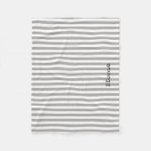 Zuhause Grau-White Stripe Fleece Blanket (Vorderseite)