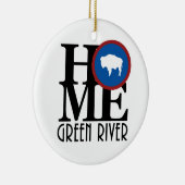 ZUHAUSE Green River Wyoming Keramik Ornament (Rechts)