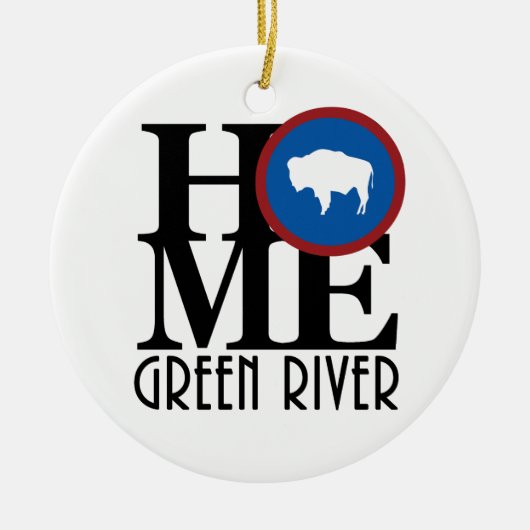 ZUHAUSE Green River Wyoming Keramik Ornament (Vorne)