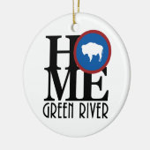 ZUHAUSE Green River Wyoming Keramik Ornament (Links)