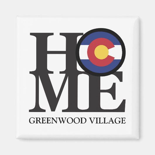ZUHAUSE Greenwood Village Colorado 4x4" Magnet (Vorne)