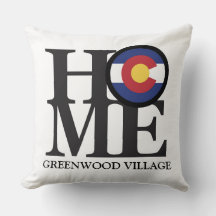 ZUHAUSE Greenwood Village Colorado Throw Kissen We
