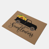 Zuhause Grown Sunflown Niedlich Truck Fußmatte (Schrägansicht)
