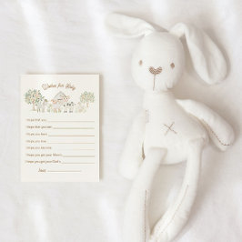 Zuhause Grown Süsse Baby Dusche Wünsche für Baby Begleitkarte