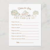 Zuhause Grown Süsse Baby Dusche Wünsche für Baby Begleitkarte (Vorderseite)