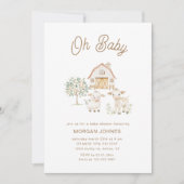 Zuhause Grown Süsse Babydusche Einladung (Vorderseite)