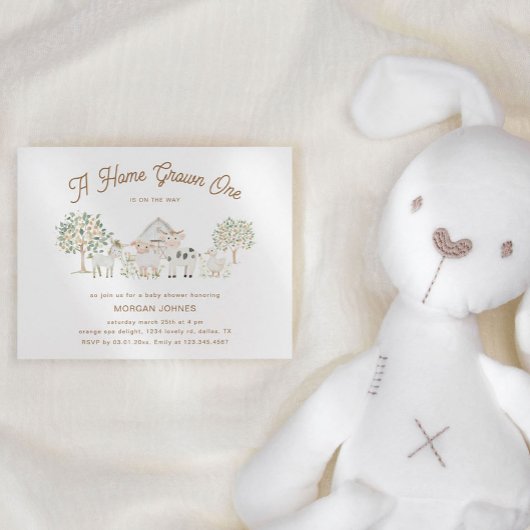 Zuhause Grown Süsse Babydusche Einladung