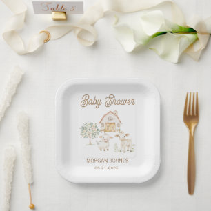 Zuhause Grown Süsse Babydusche Pappteller