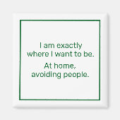 Zuhause (grün) magnet (Vorne)