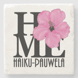 ZUHAUSE Haiku-Pauwela rosa Hibiskus Steinuntersetzer