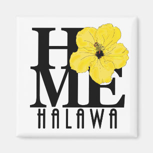 ZUHAUSE Halawa Hawaii Yellow Hibiskus Magnet